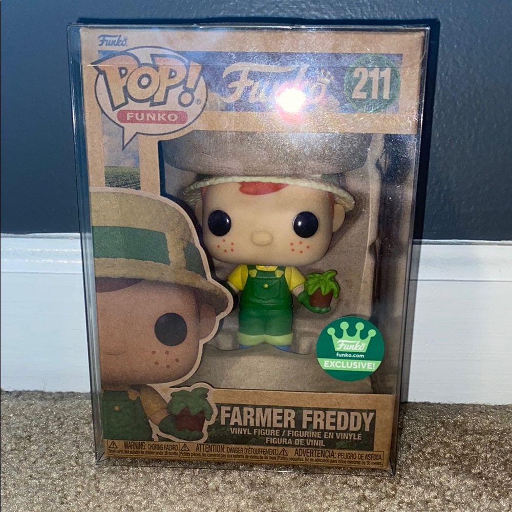 Funko POP! #211 Farmer Freddy Vinyl Figure + FREE POP PROTECTOR